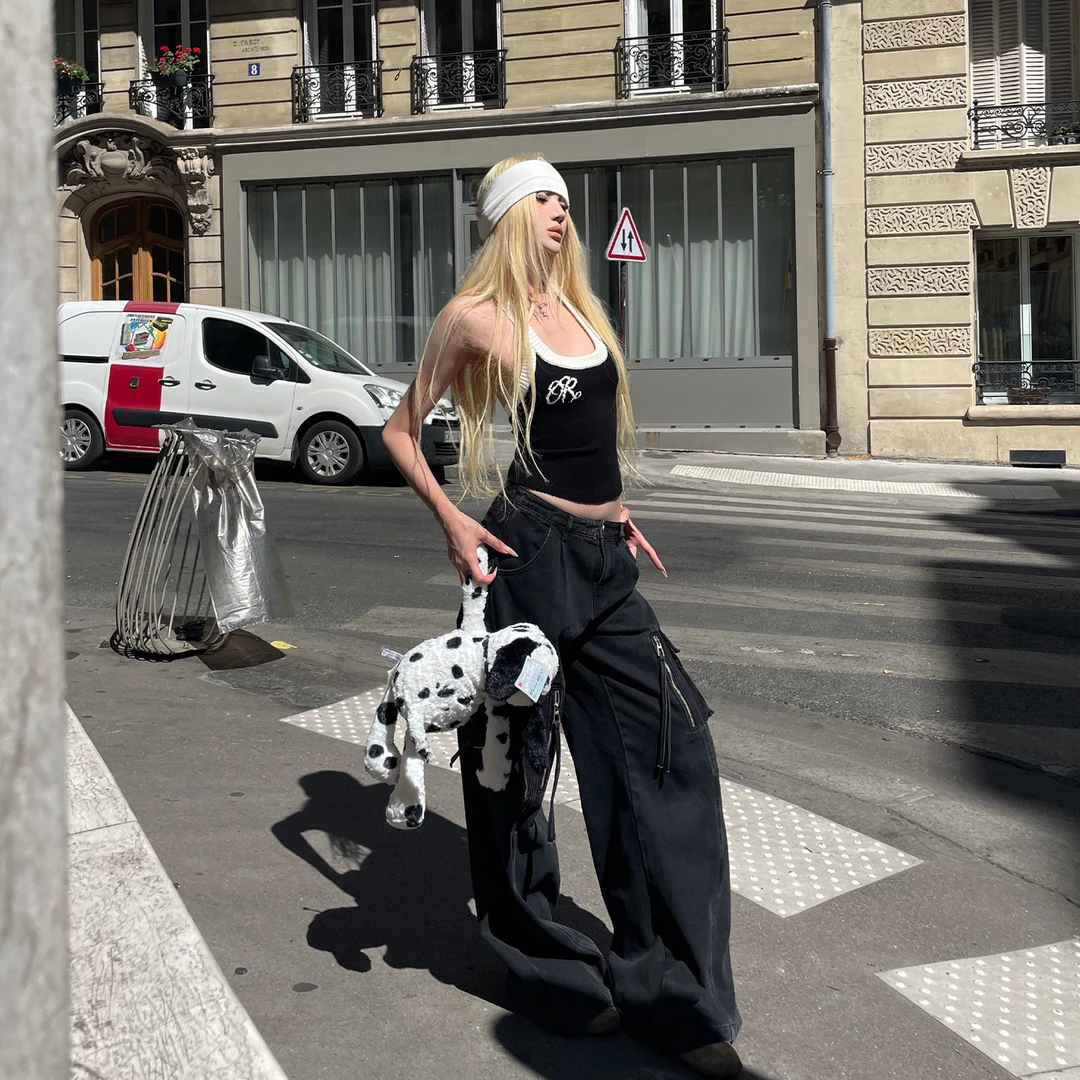 Rase le sol‘Combat Orders’多口袋工装牛仔裤宽松直筒阔腿裤