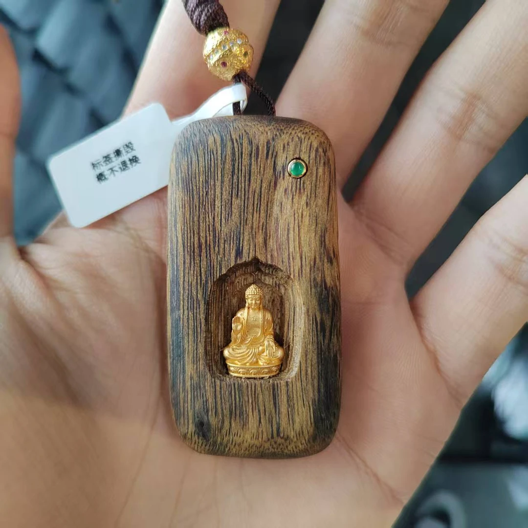 D102.沉香【越南芽庄绿奇楠DIY吊牌】14.2g-F25102201-2