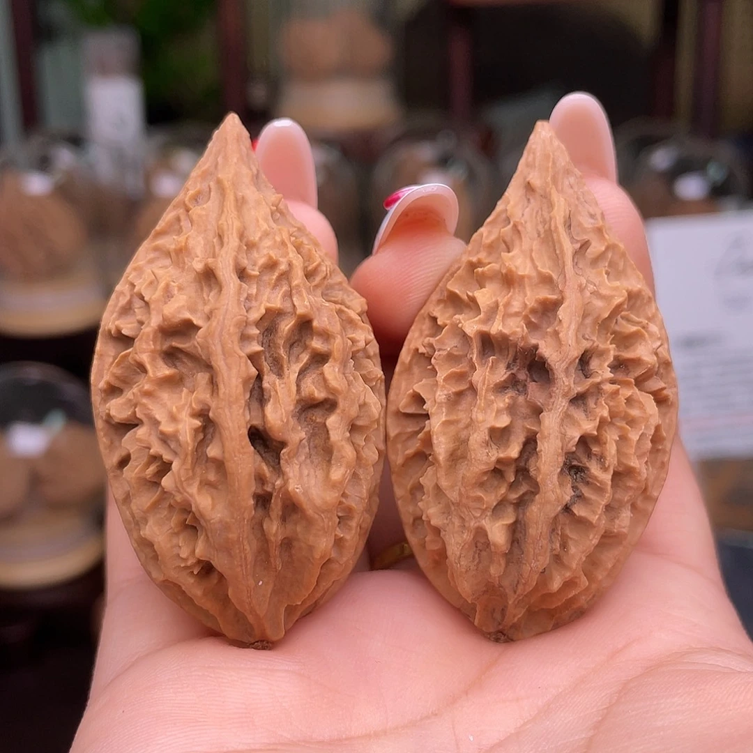 吊坠文玩核桃火焰纹柳叶