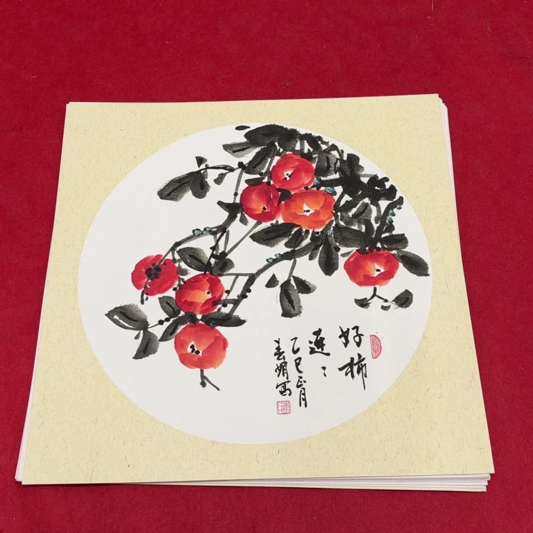 国画花鸟等图案为一体的大型
