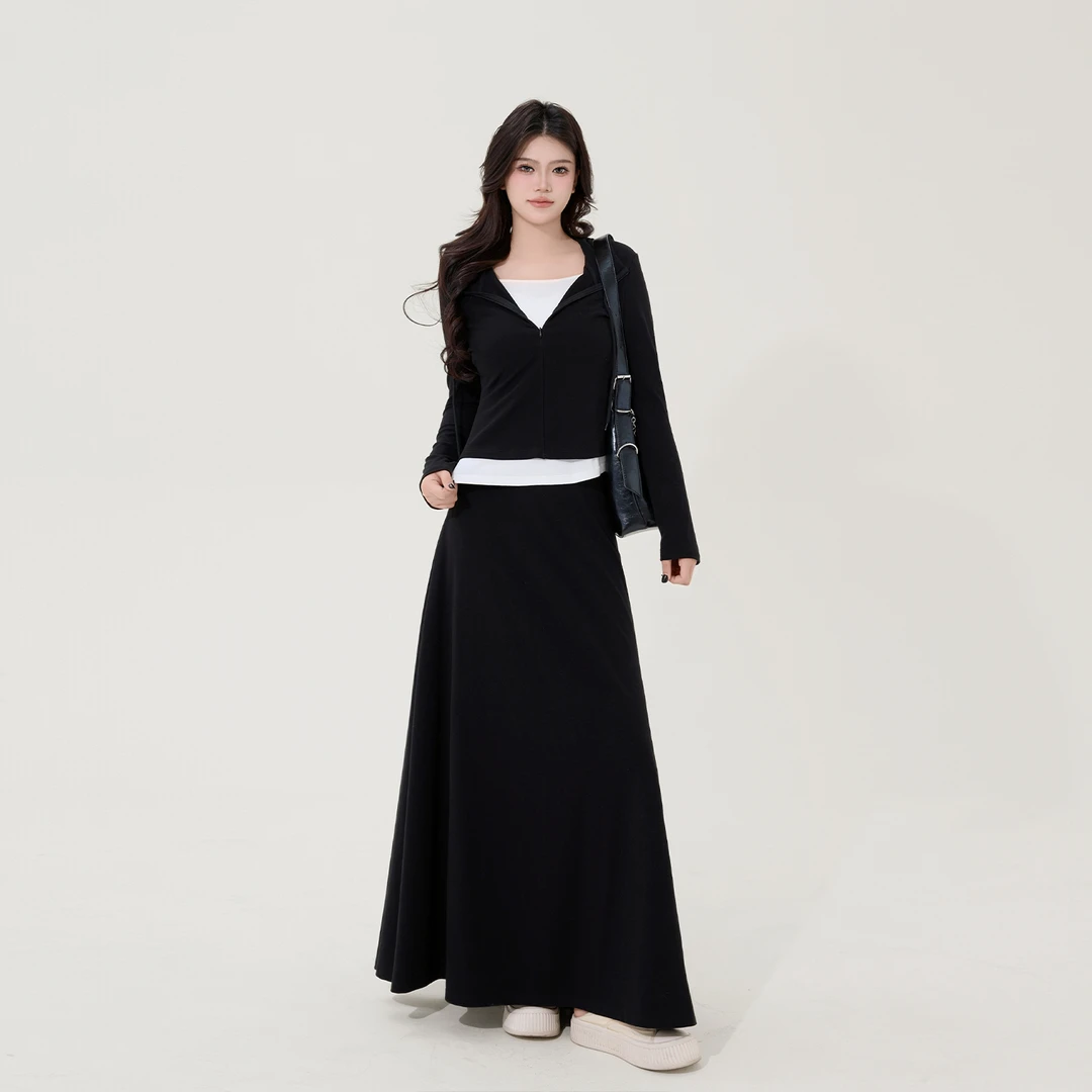 【曼哈顿轨迹】蛋妹观与大码女装胖mm显瘦春秋套装两件套DM30911