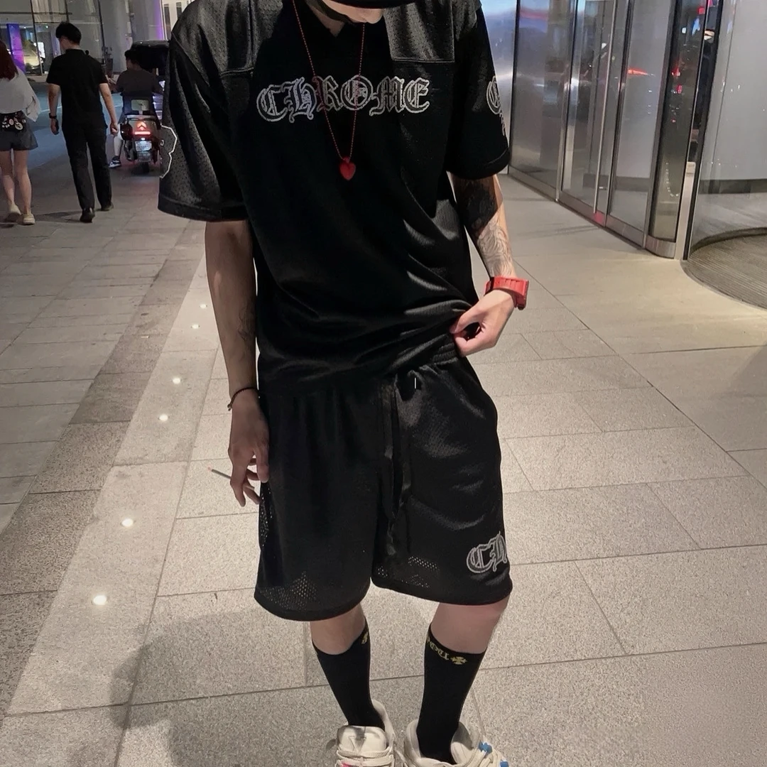 CH网眼短裤美潮宽松潮牌五分裤