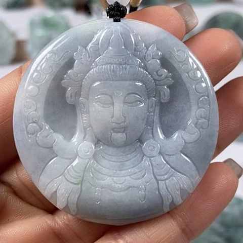 翡翠颈饰未镶嵌观音福利