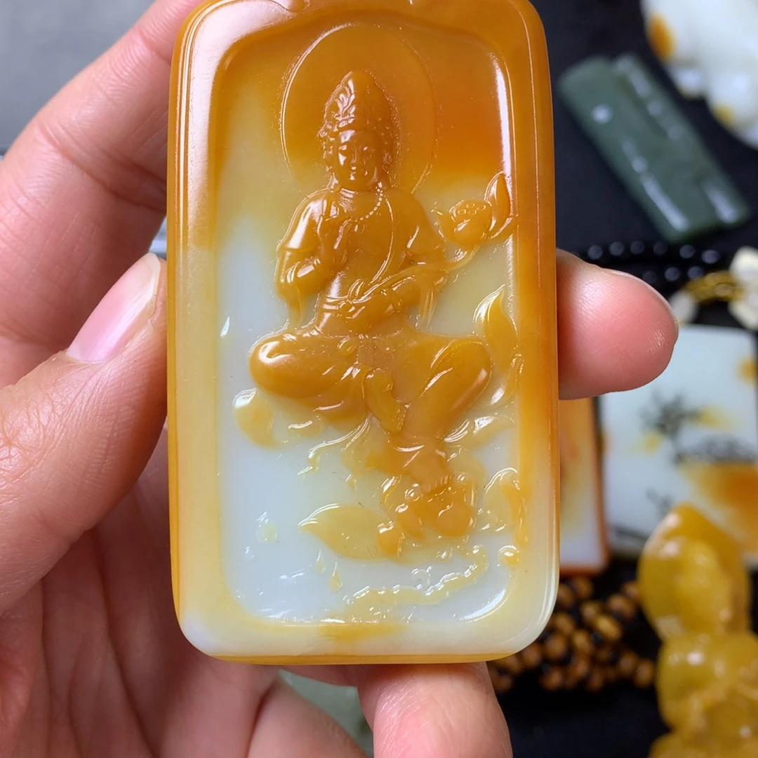 和田玉颈饰未镶嵌下*秒