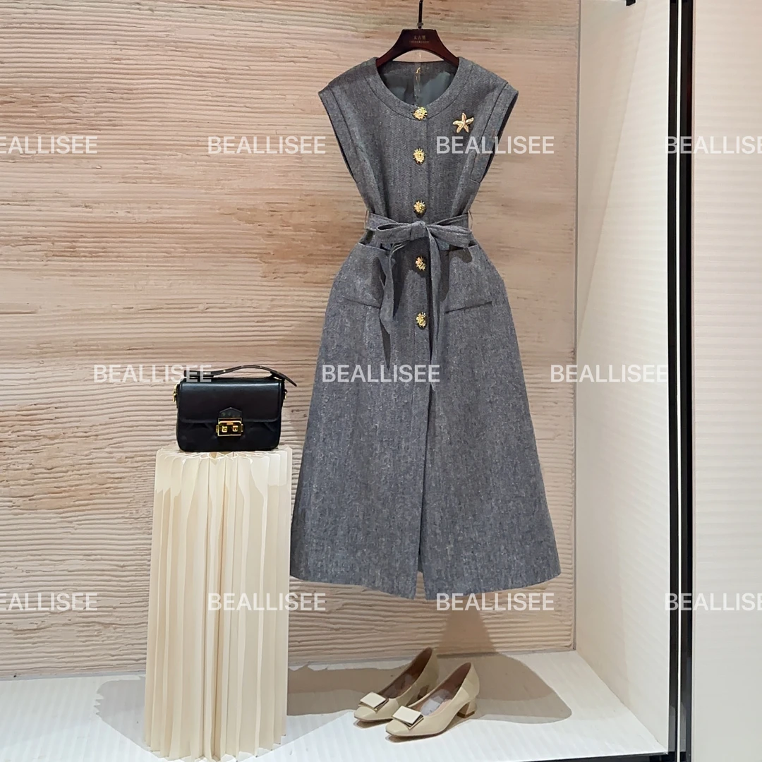 【宠粉价】秋冬新款无袖显瘦国风时尚宽松连衣裙W-A1842