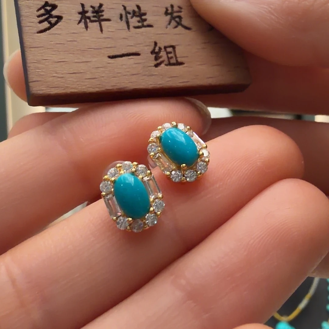 绿松石银S925镶嵌颈饰