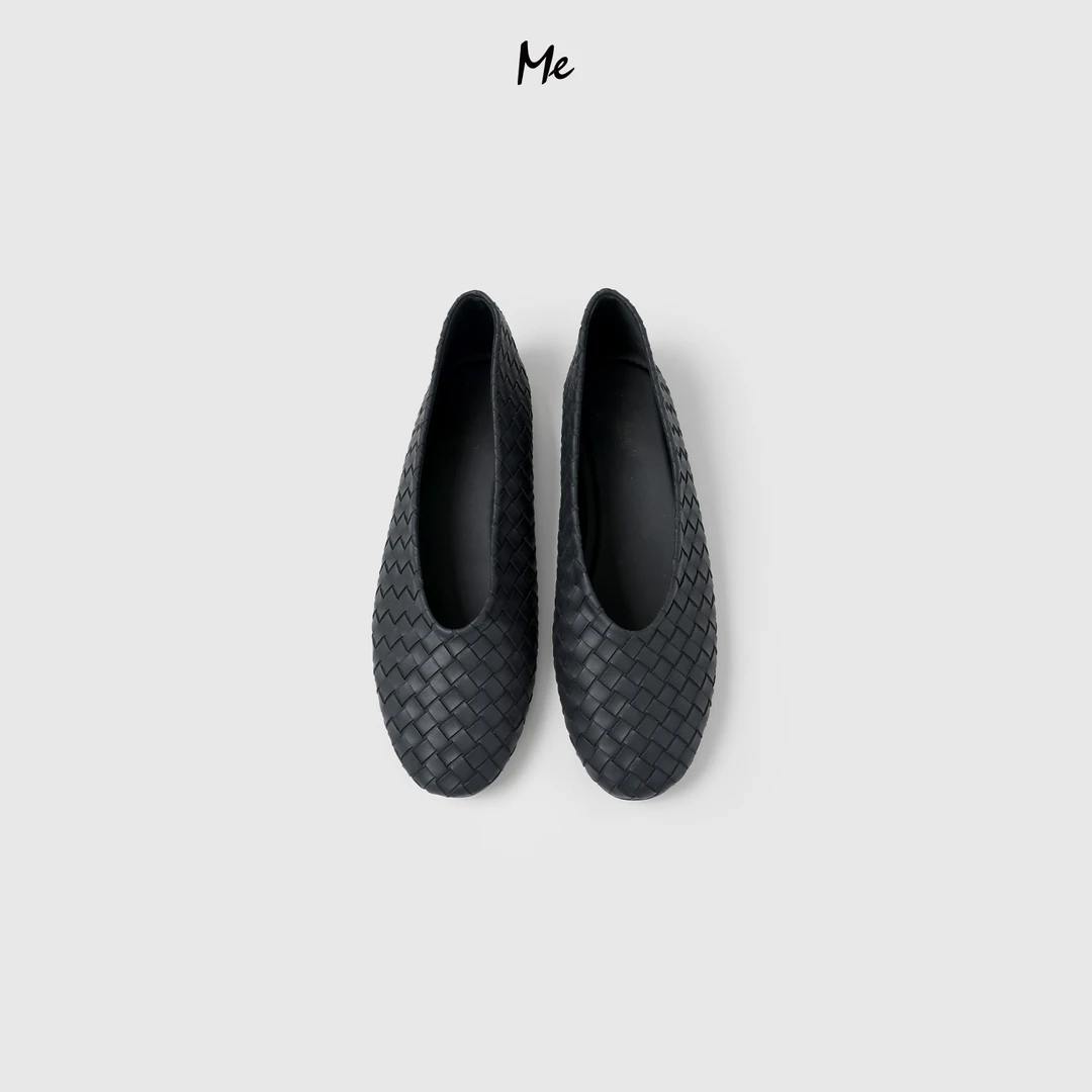 ME【B真皮超软编织一脚蹬】北纬38.5°小羊皮百搭时尚鞋子MESA2766