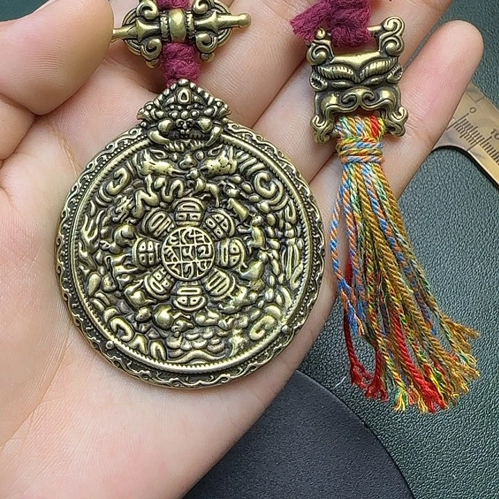 熹***樂铜铁合金类藏传工艺品九宫八卦