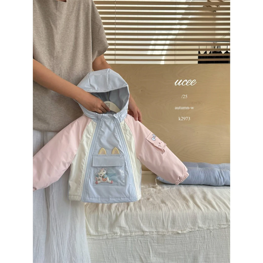 釉兮·25冬～透明口袋连帽外套K2973（汉服童装）