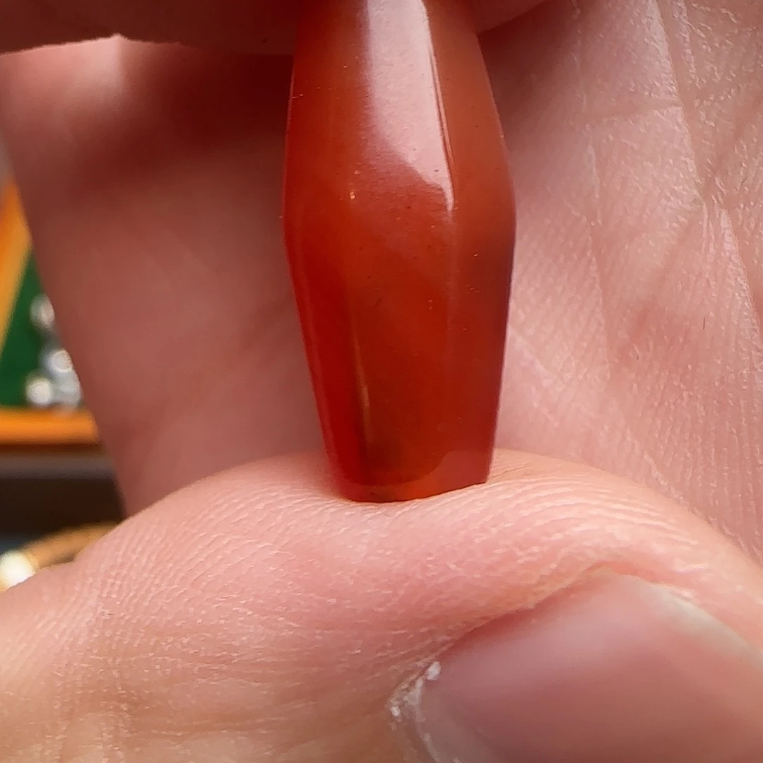 合金颈饰玛瑙/玉髓到代的朱砂料玉髓21x9