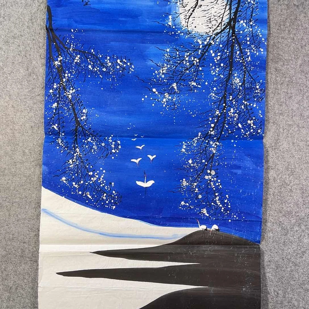 国画341 花鸟在此鸣叫时还要一