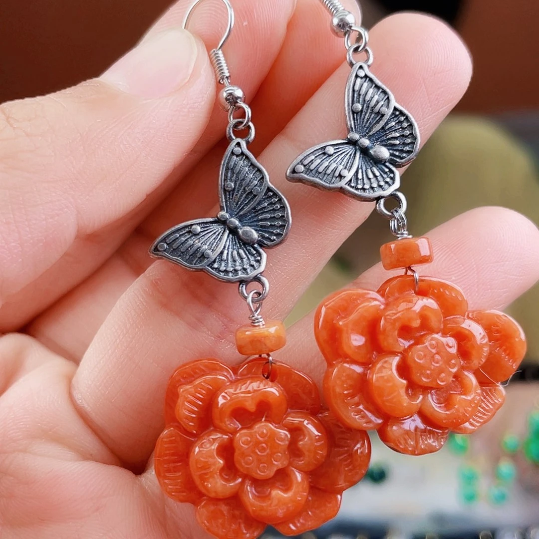 翡翠未镶嵌耳饰饰品