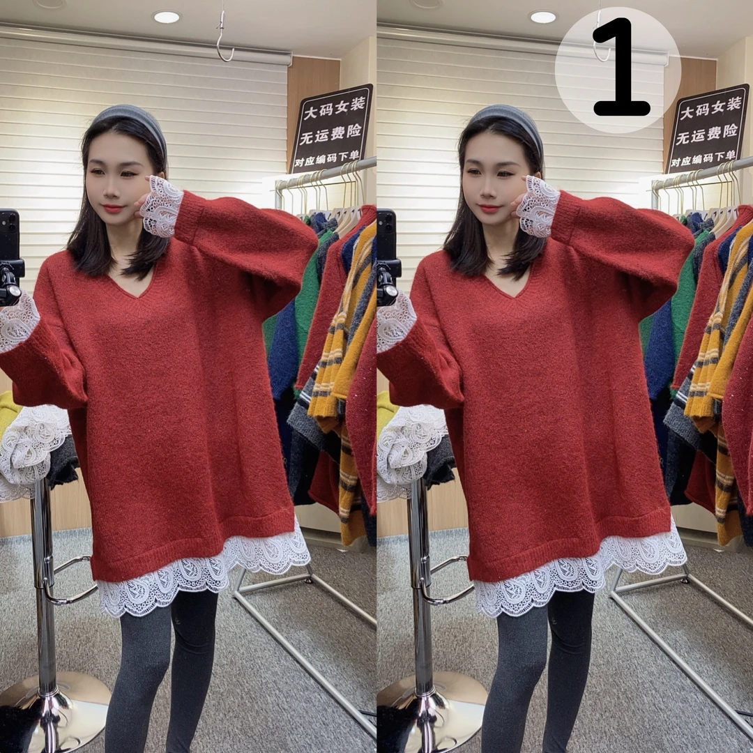 【找编码下单】欧货大版女装毛衣上衣9
