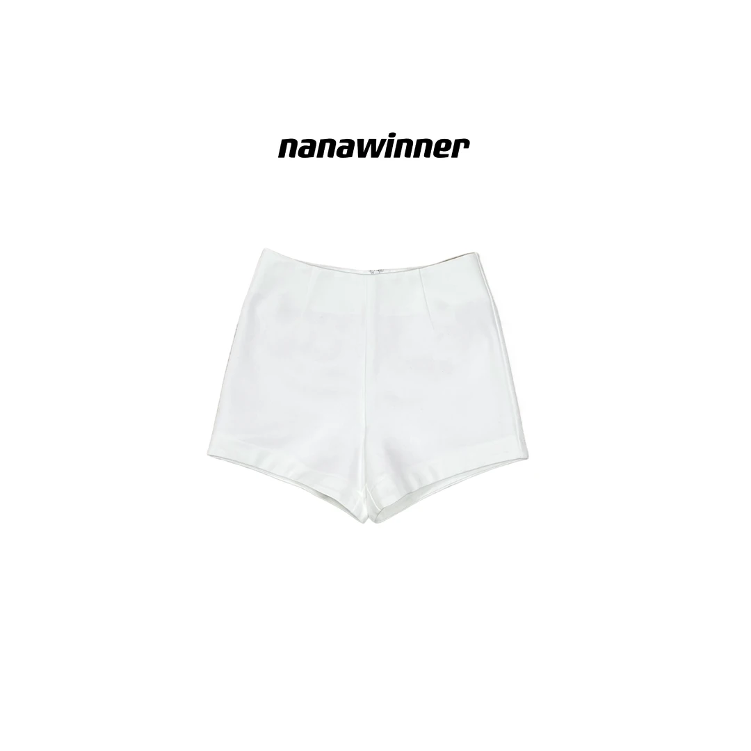 nanawinner【白月光】高级简约经典松紧腰百搭时尚短裤女
