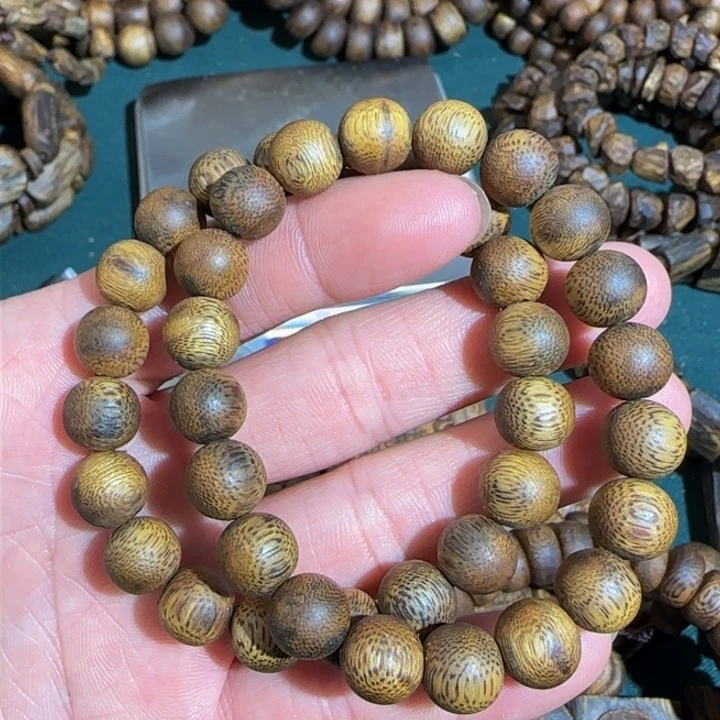 沉香手串白棋圆珠单圈1.0高货8克➕多样性发一