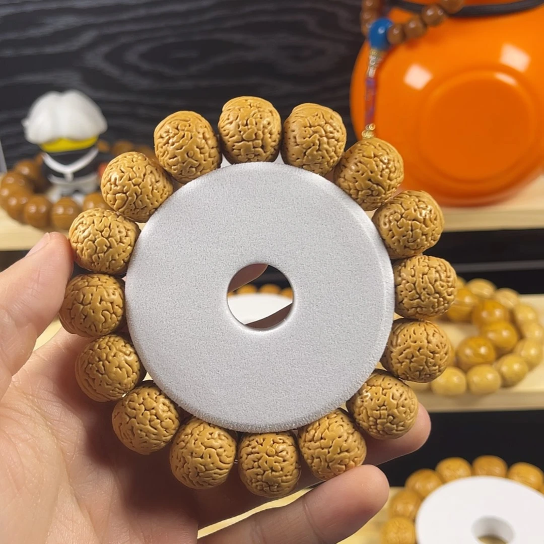 拾***技吊坠桃核野生脑纹原皮