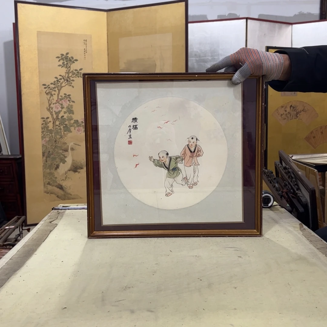 迪***安绘画屏风框画茶空间设计