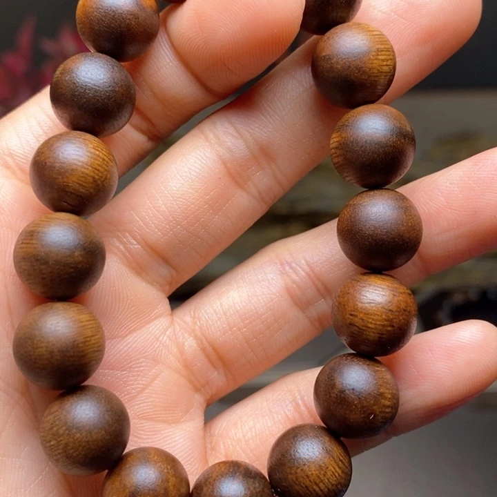 沉香手串越南芽庄黄棋楠1.2单圈