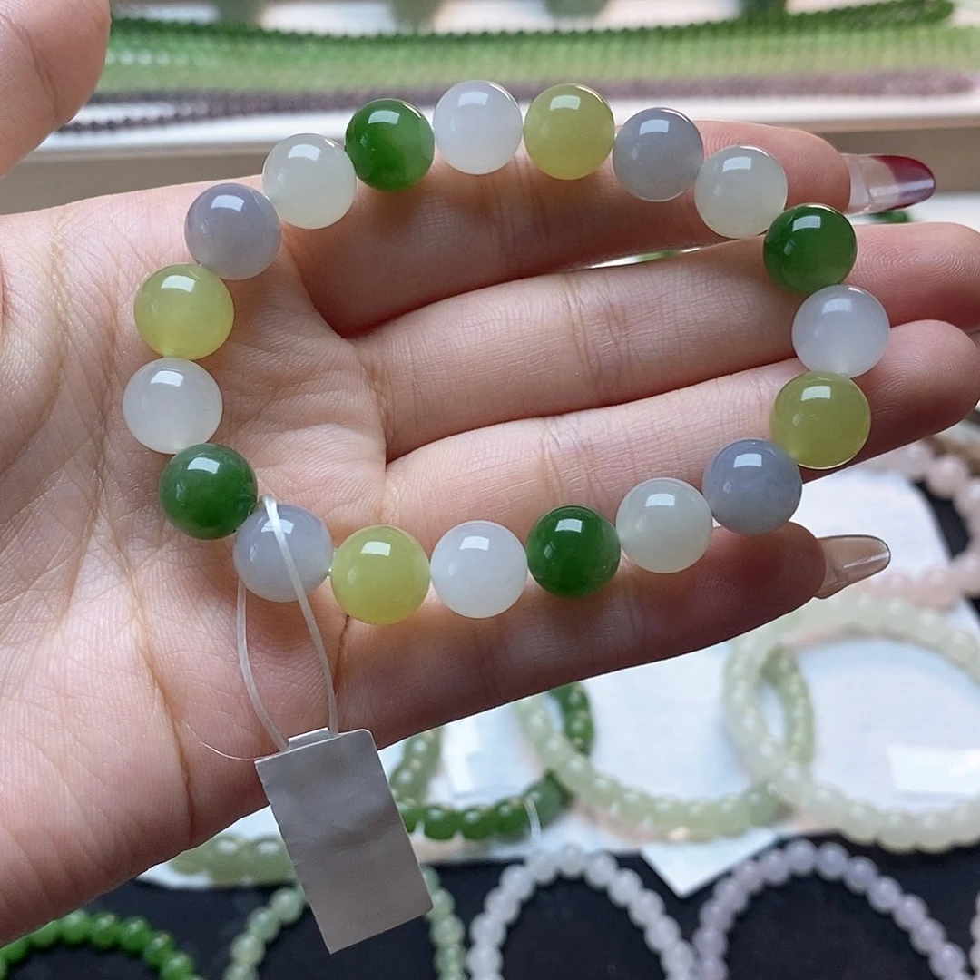 和田玉手链未镶嵌多宝10mm手串