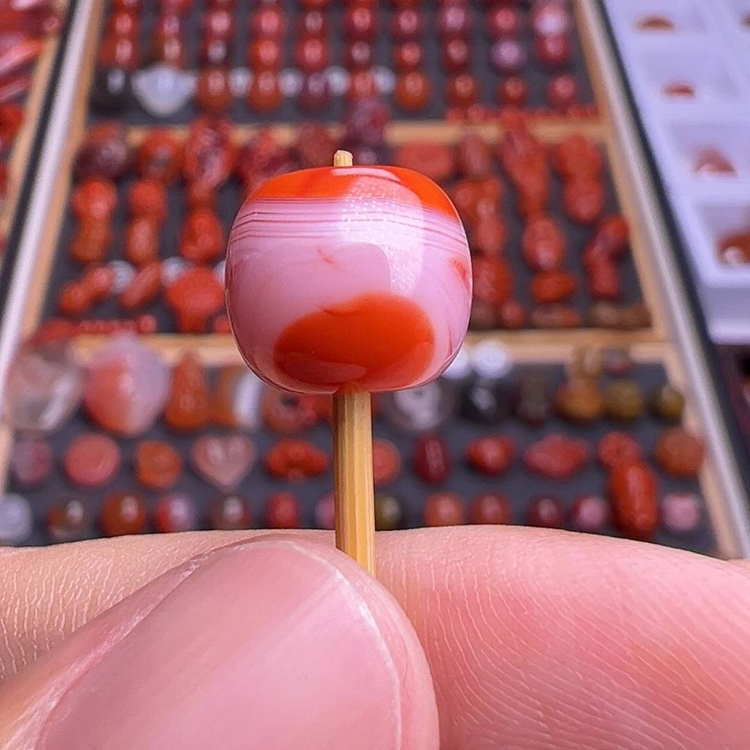 南红玛瑙未镶嵌珠宝奇石特色老型珠10.1mm