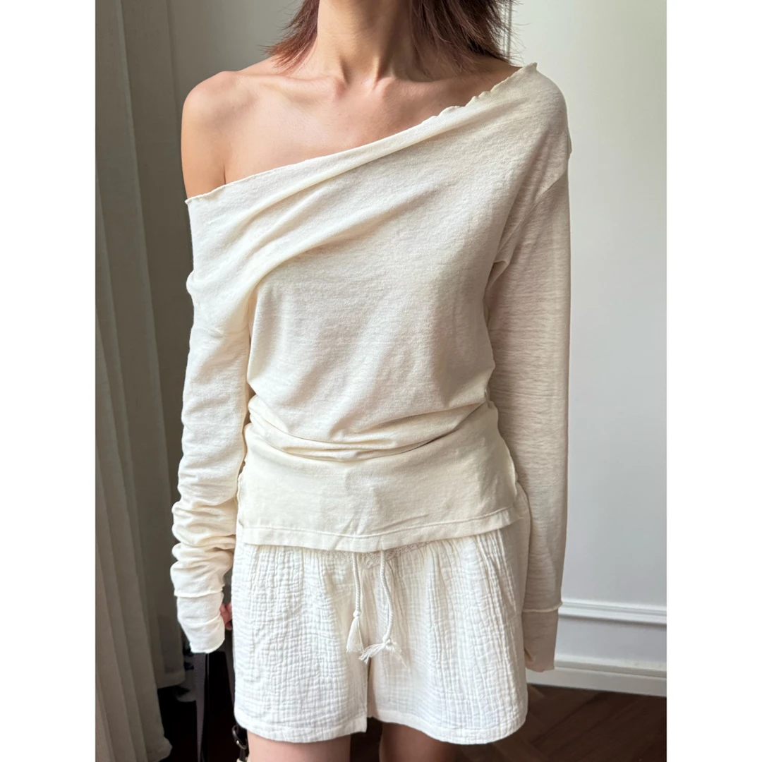 25秋 肌理感花边 微透长袖