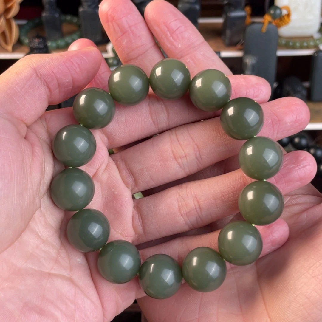 和田玉手链未镶嵌用****7