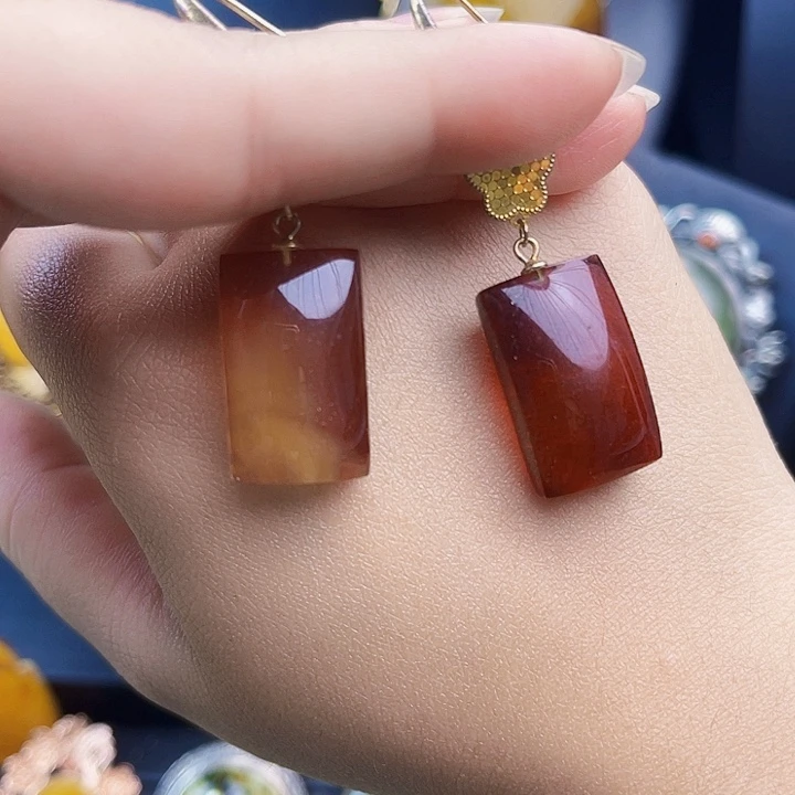 琥珀银S925镶嵌裸石