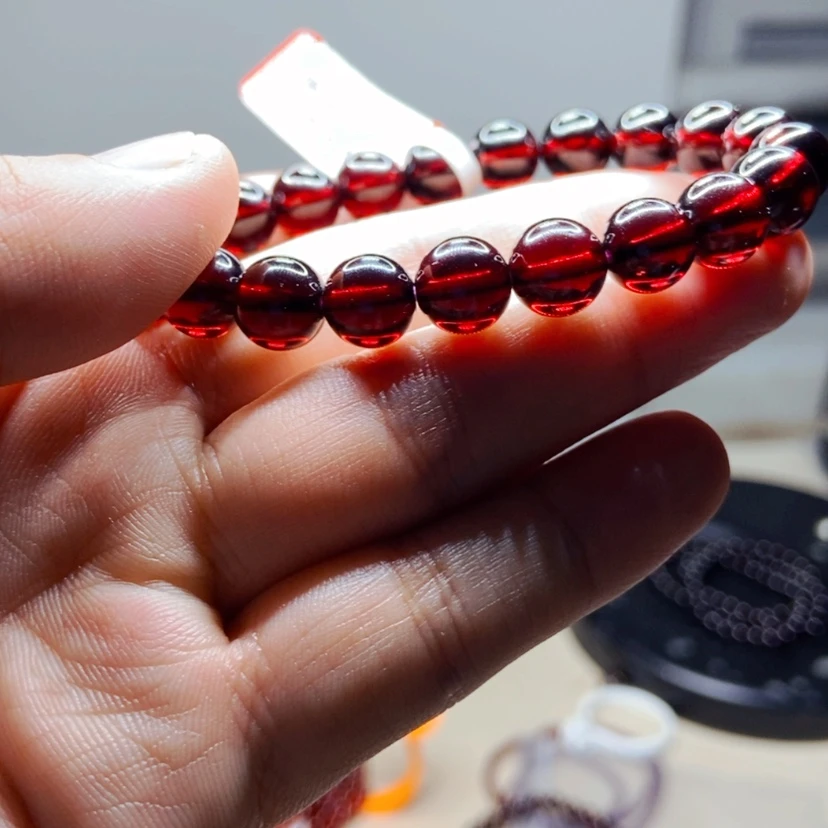 【闪购商品】未镶嵌手链石榴石9毫米