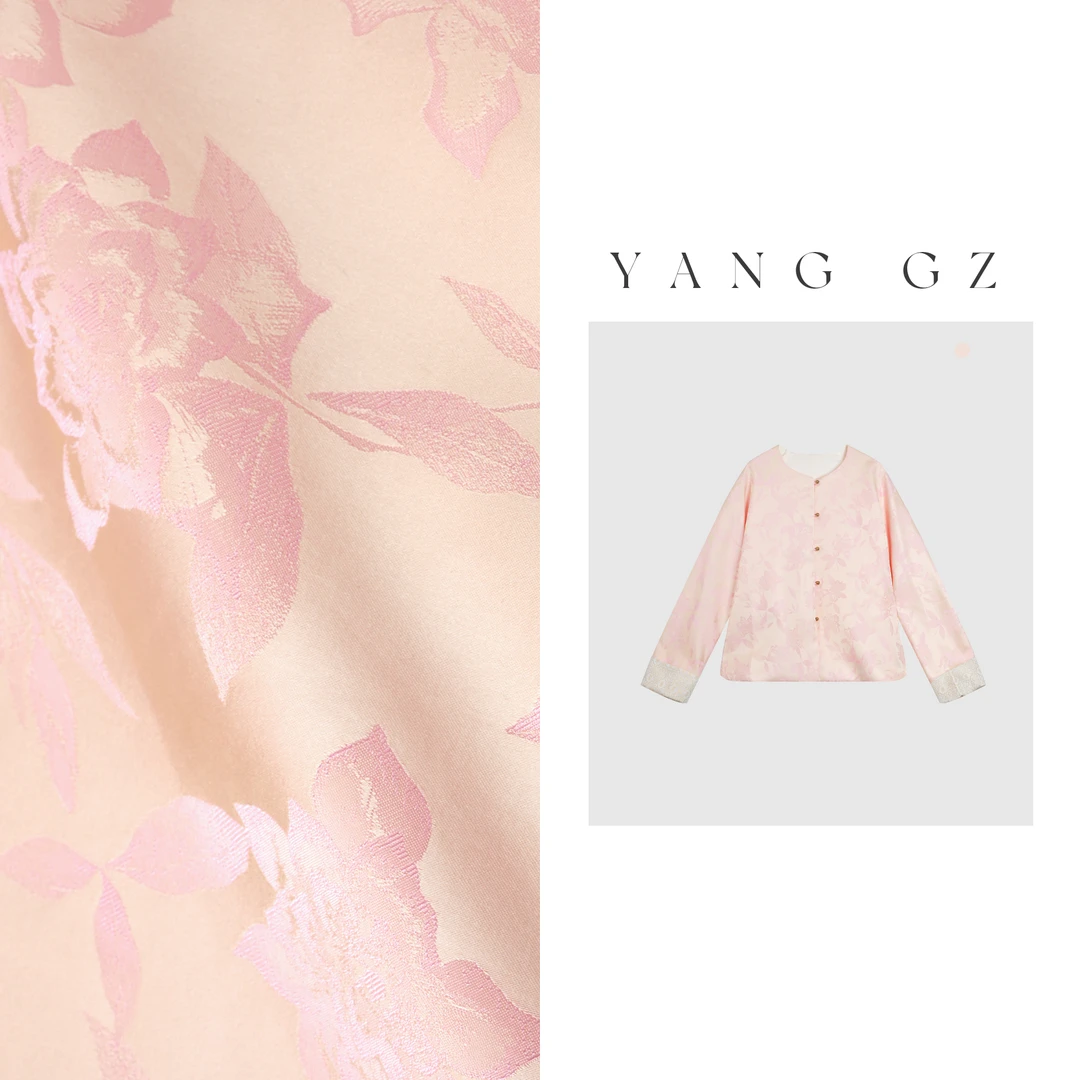 YANG GZ【Q春意安然】款新中式国风暗纹提花短外套女 GZ29013