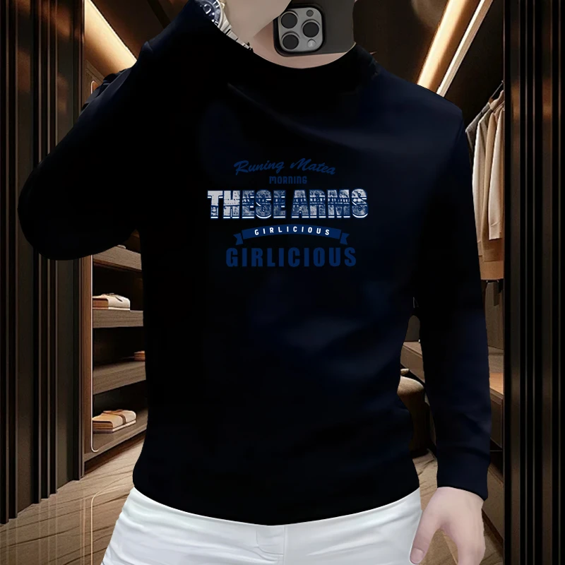 字母美式卫衣男款重磅秋冬宽松加绒圆领无帽长袖基础百搭套头衫男