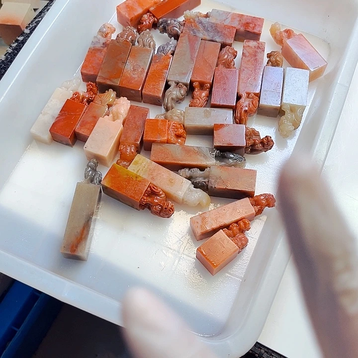 青田石印石三*天晚上给大家