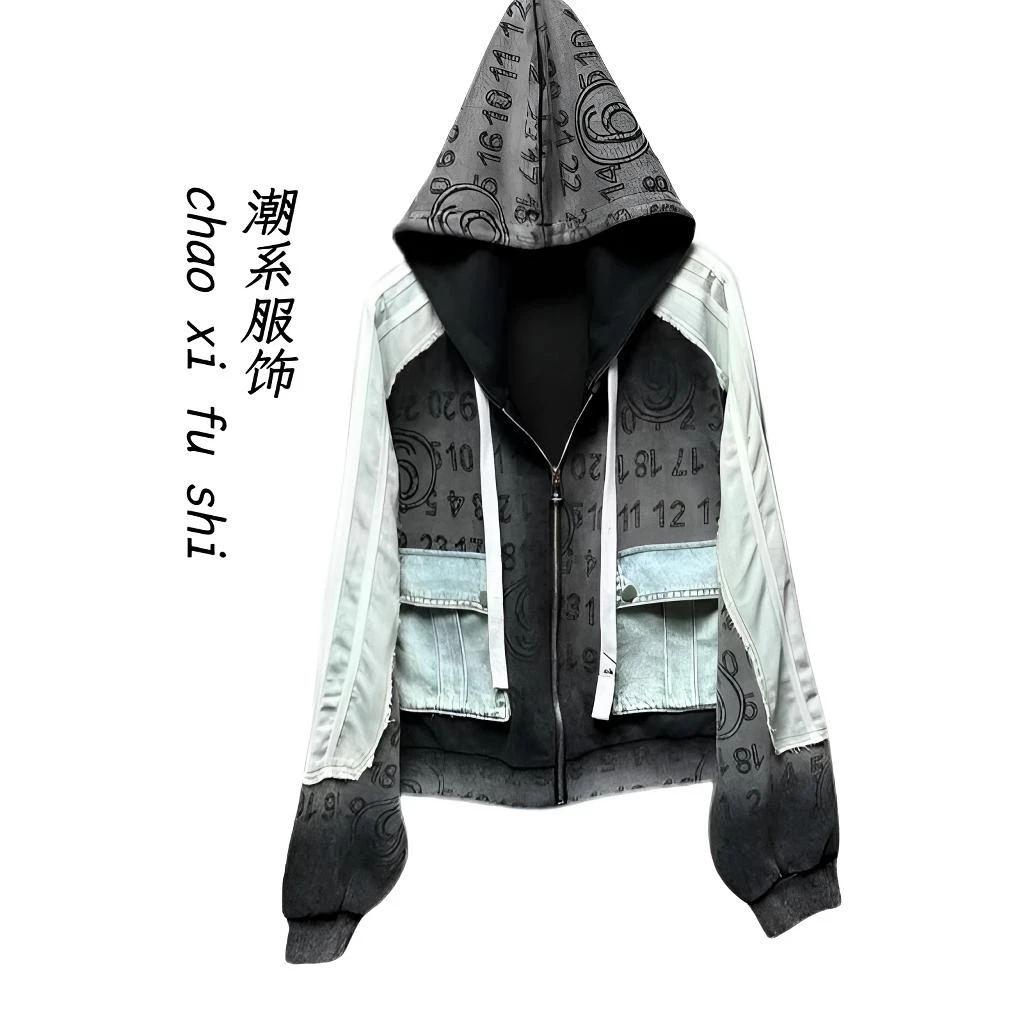 YY欧货潮牌时尚设计款秋季字母连帽外套26580