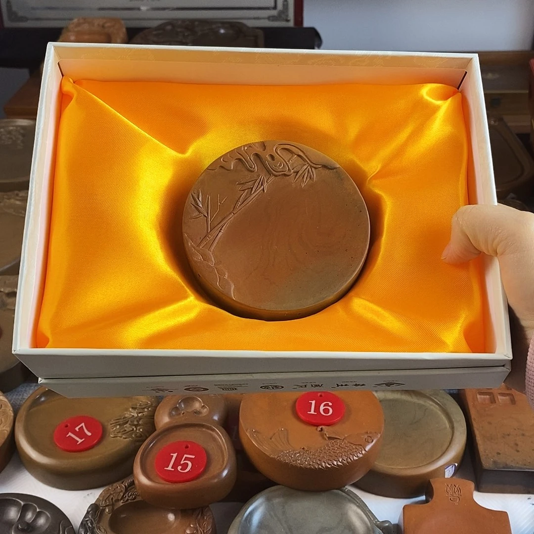 用****9绛州澄泥砚福利竹子➕纸盒