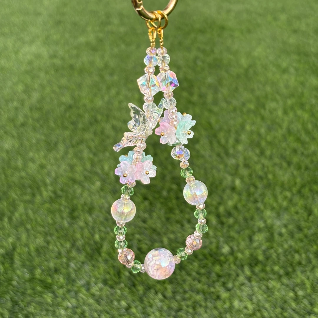 日韩ins潮款轻奢水晶网红高级感小清新手机链手机挂绳钥匙扣防丢