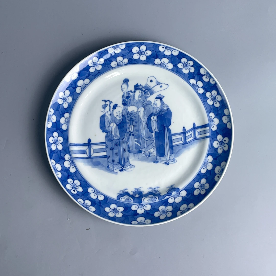清光绪青花人物故事盘M25EH002D16