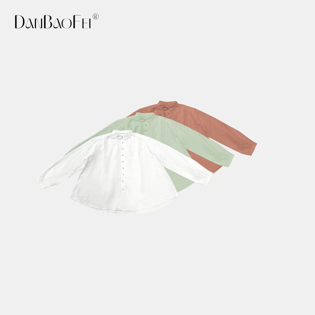 【DAYO预】 简约廓形亚麻长袖休闲小翻领防晒衬衫 YLM00610