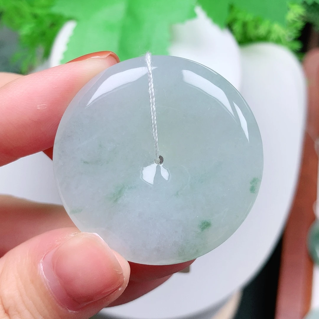 翡翠未镶嵌颈饰平安38-6