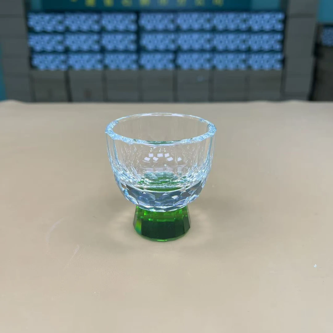 单杯-耐热水晶玻璃（绿底）@463