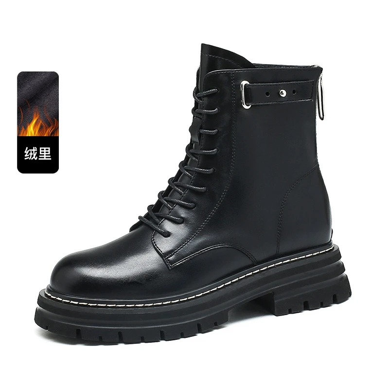 依思家【A101-163】马丁靴皮靴女鞋门店直播专用