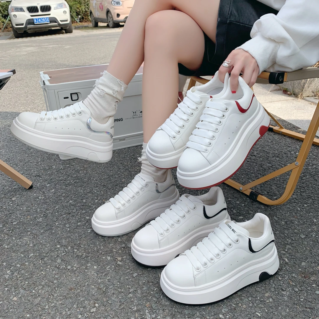 伊莎贝尔小白鞋女2025春季新款厚底透气运动休闲鞋板鞋面13901