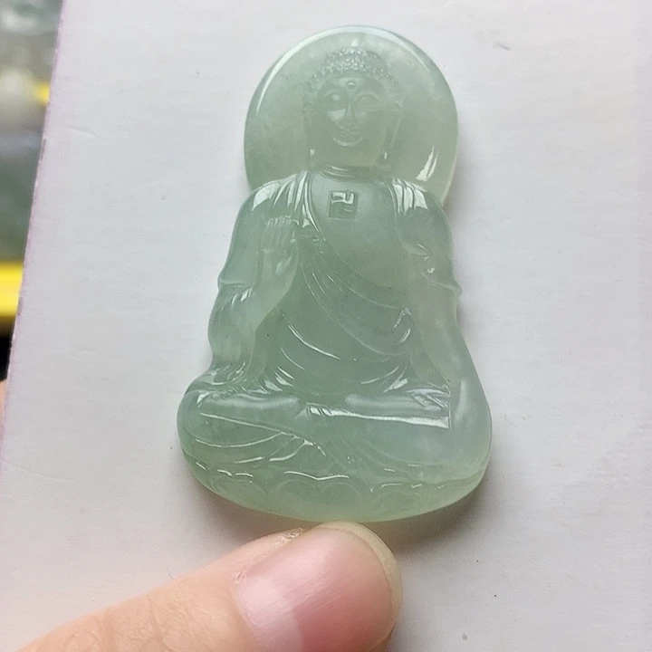 翡翠未镶嵌吊坠(不含链)阿弥陀佛