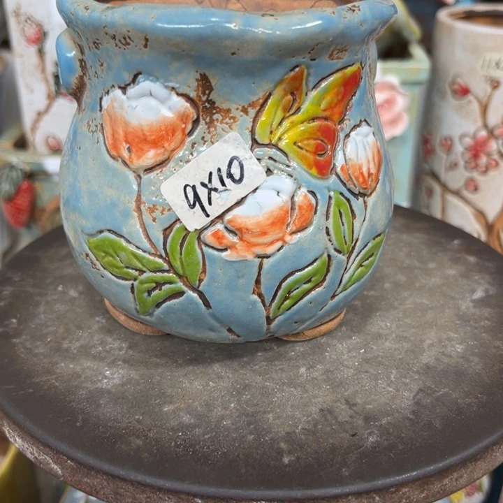 紫砂花盆粗陶材质多肉花盆