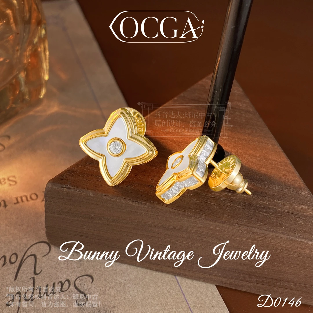 镀K金D0146 法【巴黎风尚】OCGA 欧斯伽斯 耳钉
