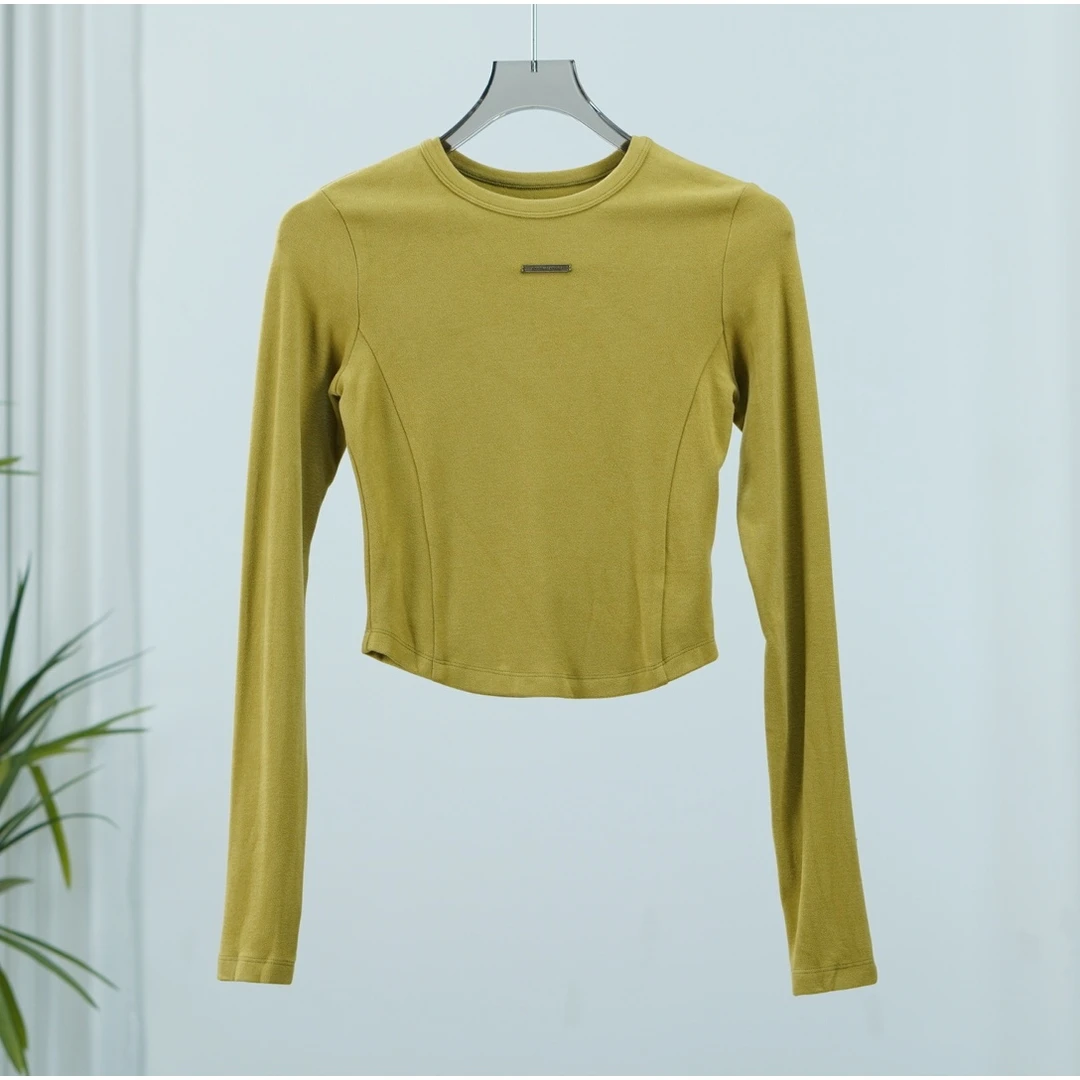 秋系列   E269-1   女装简约时尚T恤新茶绿3510007