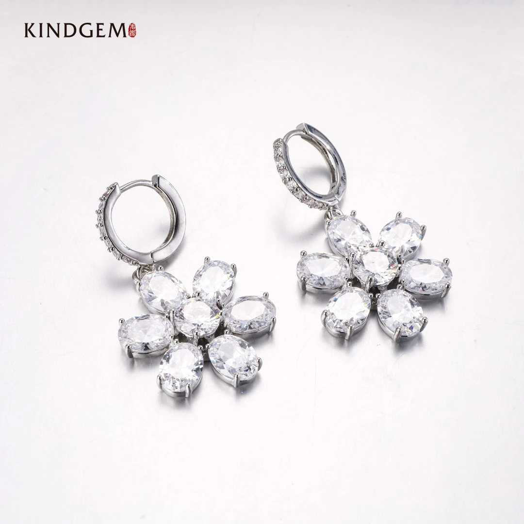 铜合金合成锆石耳饰 BL169XFPC-26900氛围感小众时尚百搭耳环耳饰