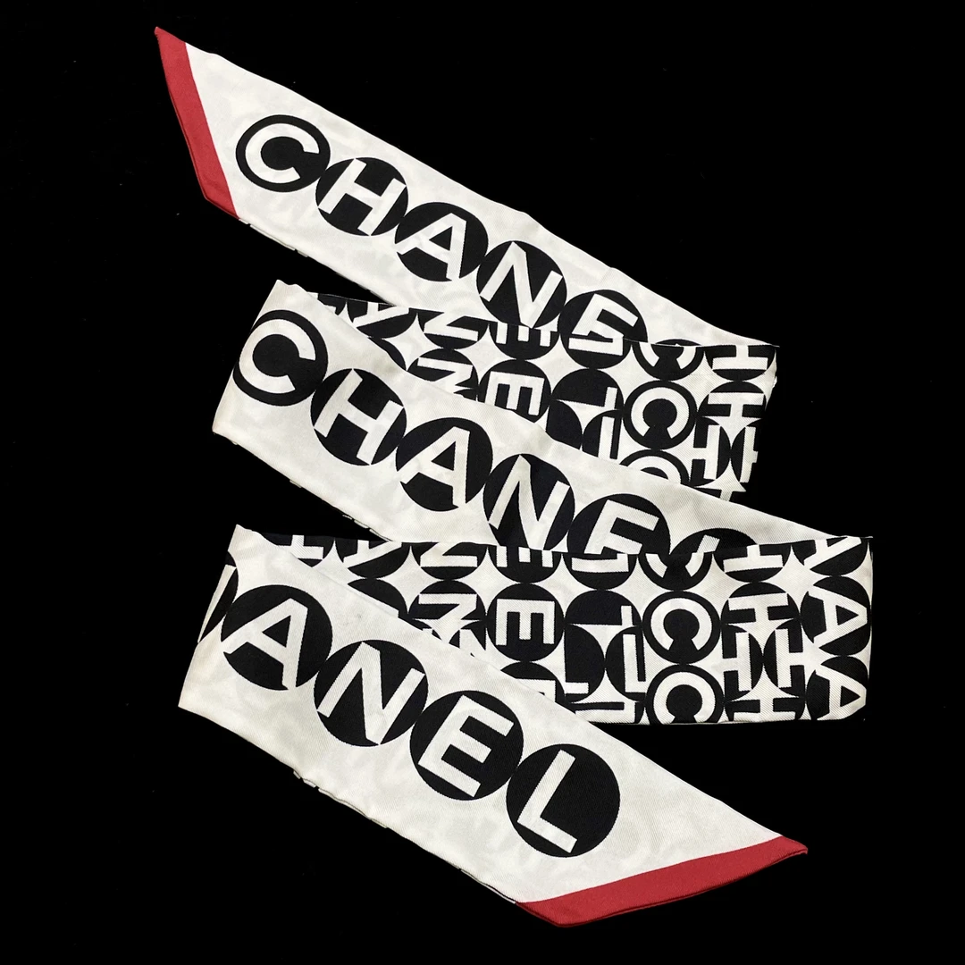 95新 Chanel/香奈儿 字母双面丝巾twilly 2403260