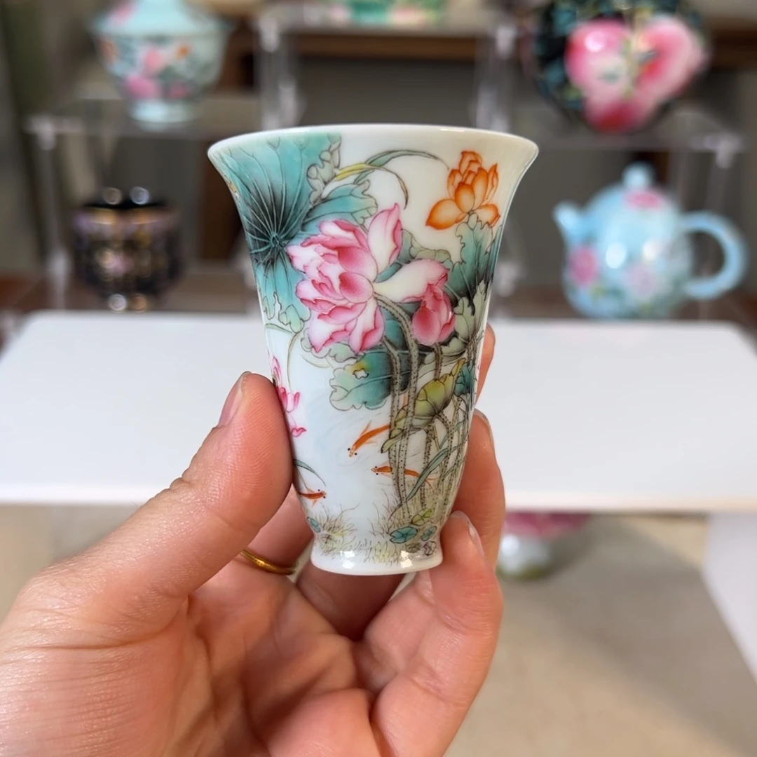 黄***草纯手工手绘 高端茶器