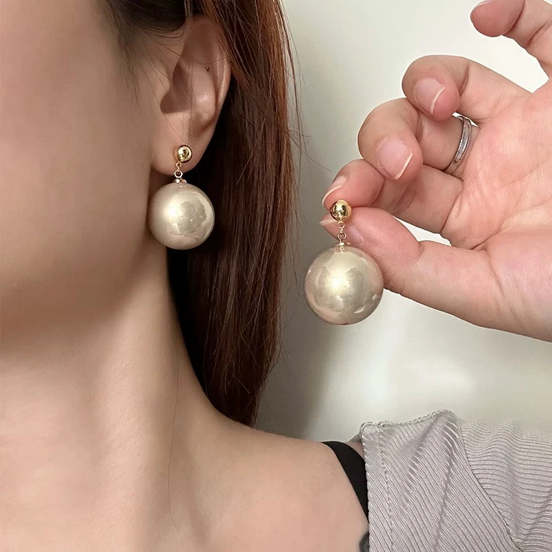 铜合金耳饰 1165 「唐顿千金」法式轻奢高级感珠珠小众设计感耳饰