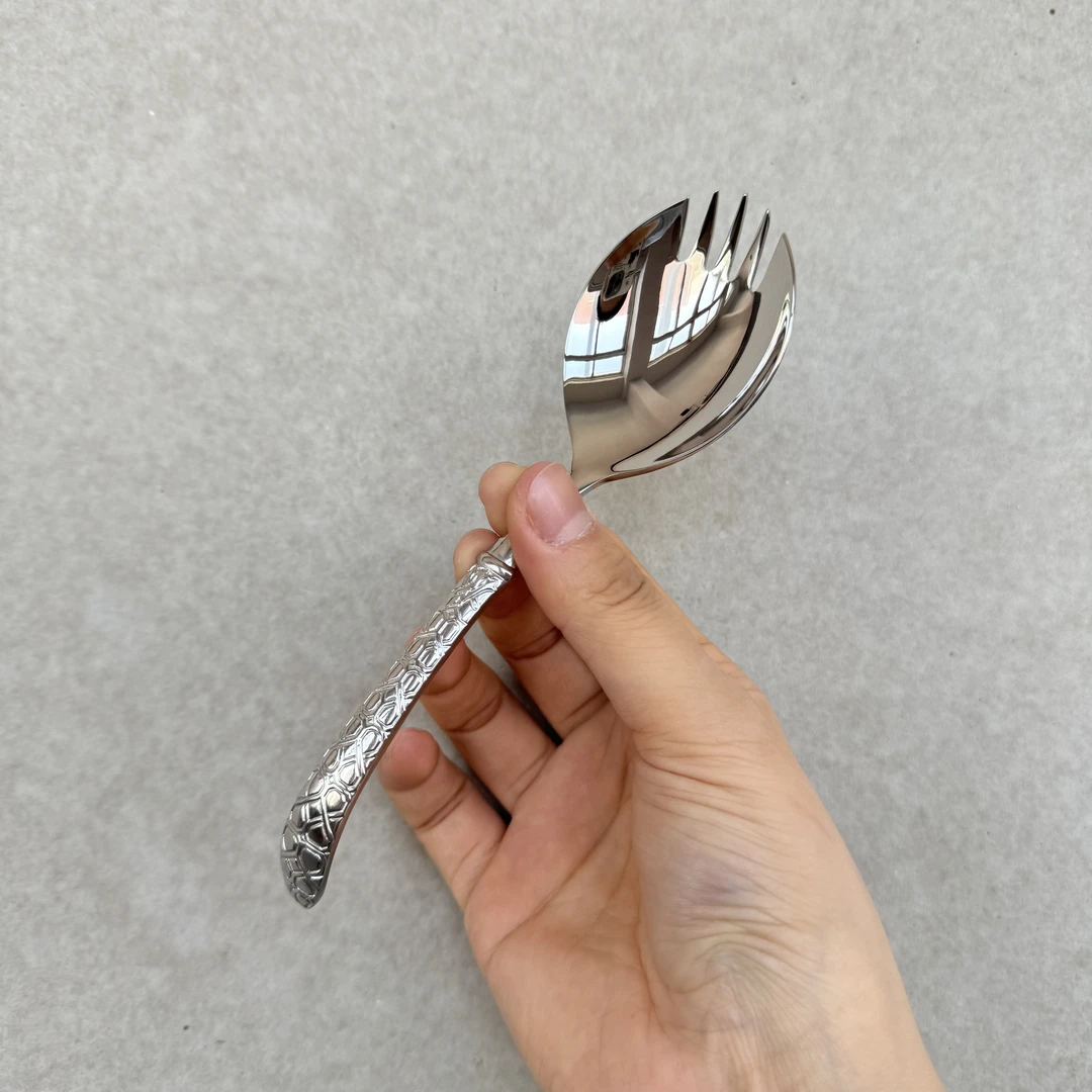 沃格艾乐18/10不锈钢龟背纹西瓜勺长15.4cm宽4.5cm厚1.2cmm重33g