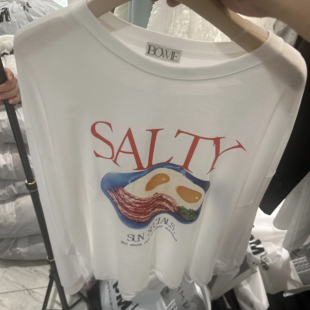 L121 no退no换 宽松运动短袖高街风中长款休闲风T恤白色休闲